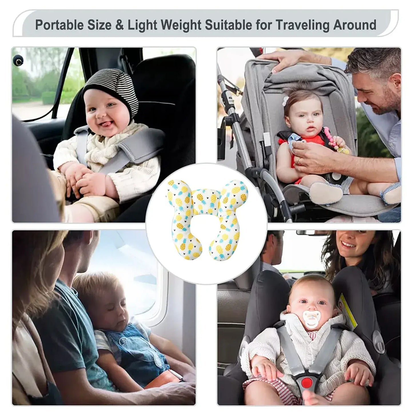 Baby Pillow Protective Travel Car Seat Head Neck Support Pillows Newborn Children U Shape Headrest Toddler Cushion 0-3 Years