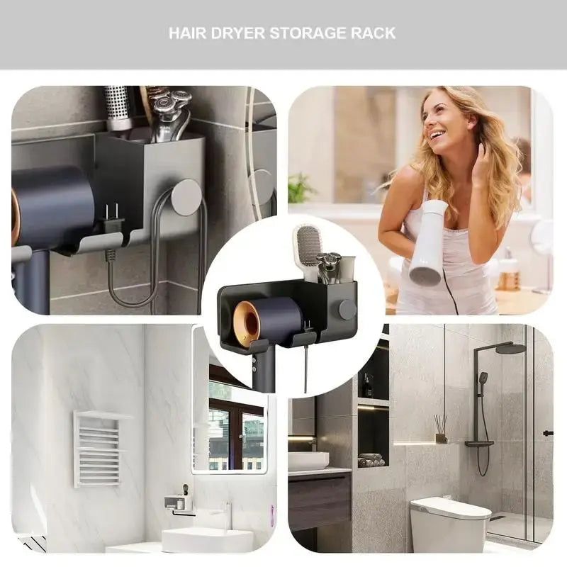 Hair Dryer Holder: No-Drill Bathroom Organizer