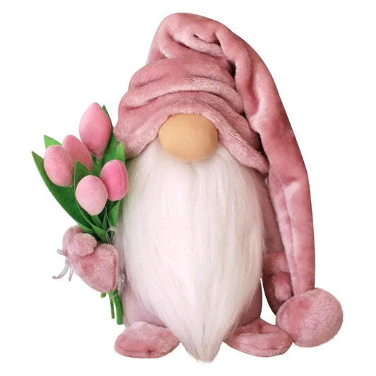 Mother's Day Gift: Gnome Elf Plush Pink Faceless Doll Ornament
