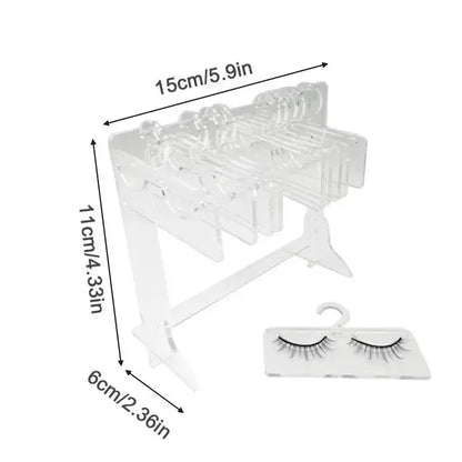 Acrylic False Eyelash Display Stand with 10 Hangers