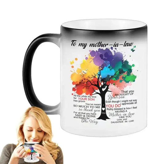 Mother's Day Ceramic Mug: A Creative Novelty Design with Color-Changing Feature, Ideal Gift